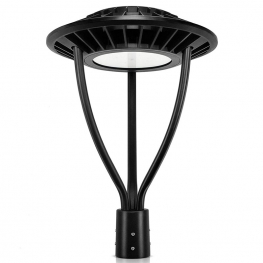 Led Post Top Light 60W ETL Listed 8,700Lm 5000K Daylight IP65 Waterproof LED Post Top Outdoor Circular Area Pole Light [300W Equivalent] for Garden Yard Street Lighting